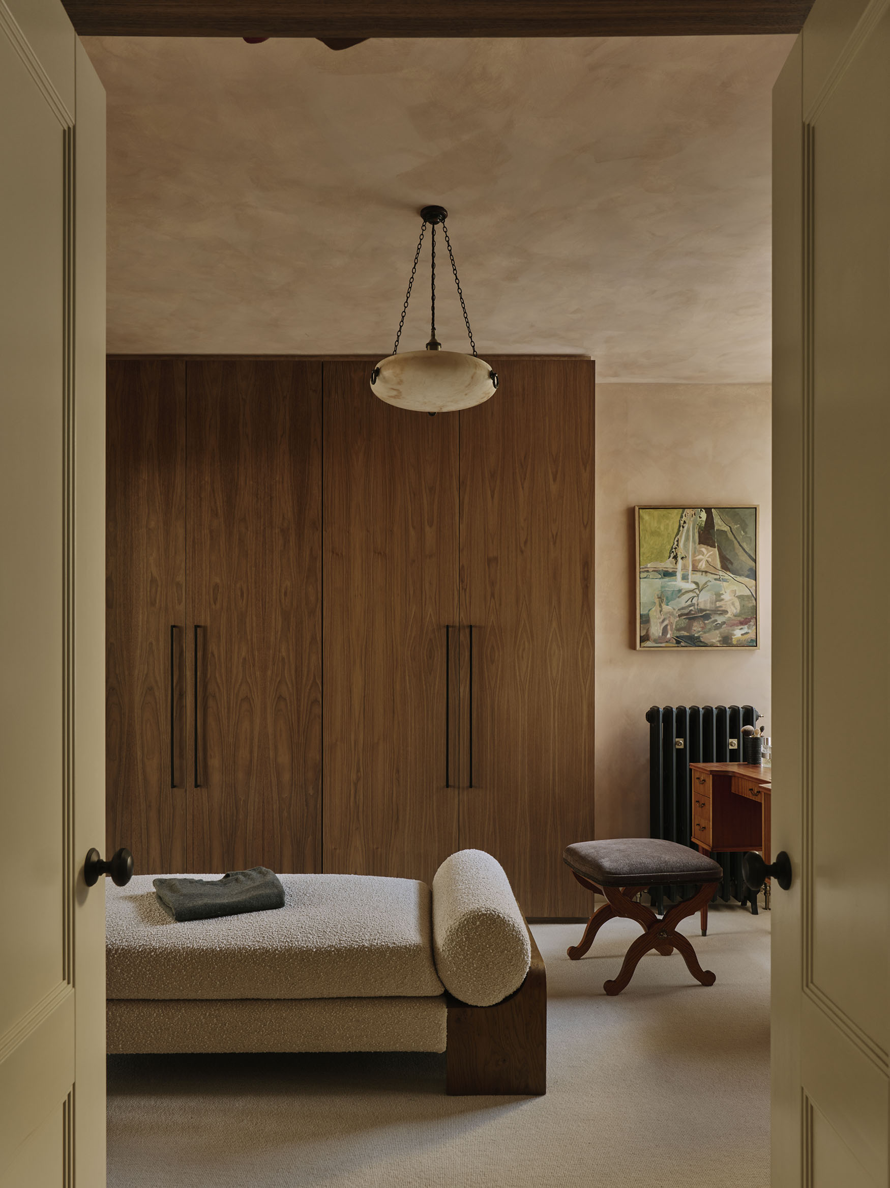 Detail of oak wardrobe, interior design by Studio Squire